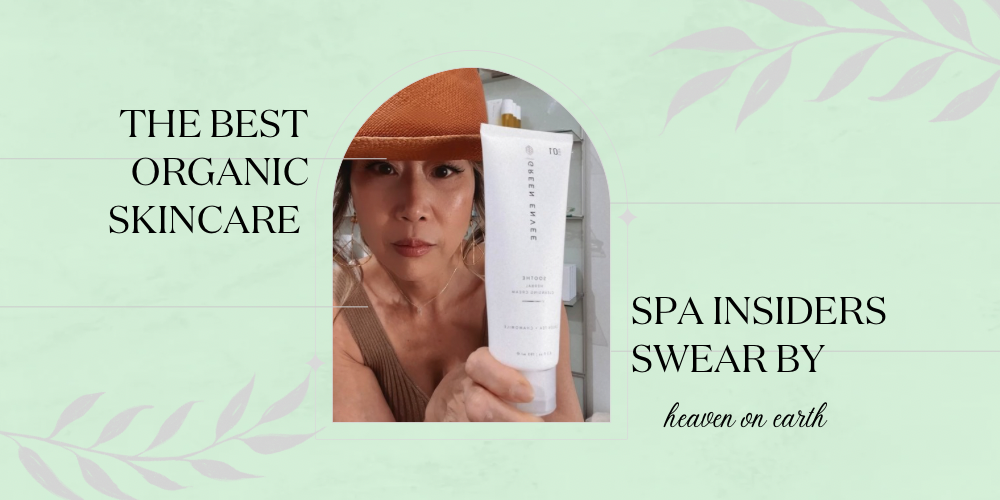 Banner for the blog by heaven on earth - it states: the best organic skin care spa insiders swear by. 