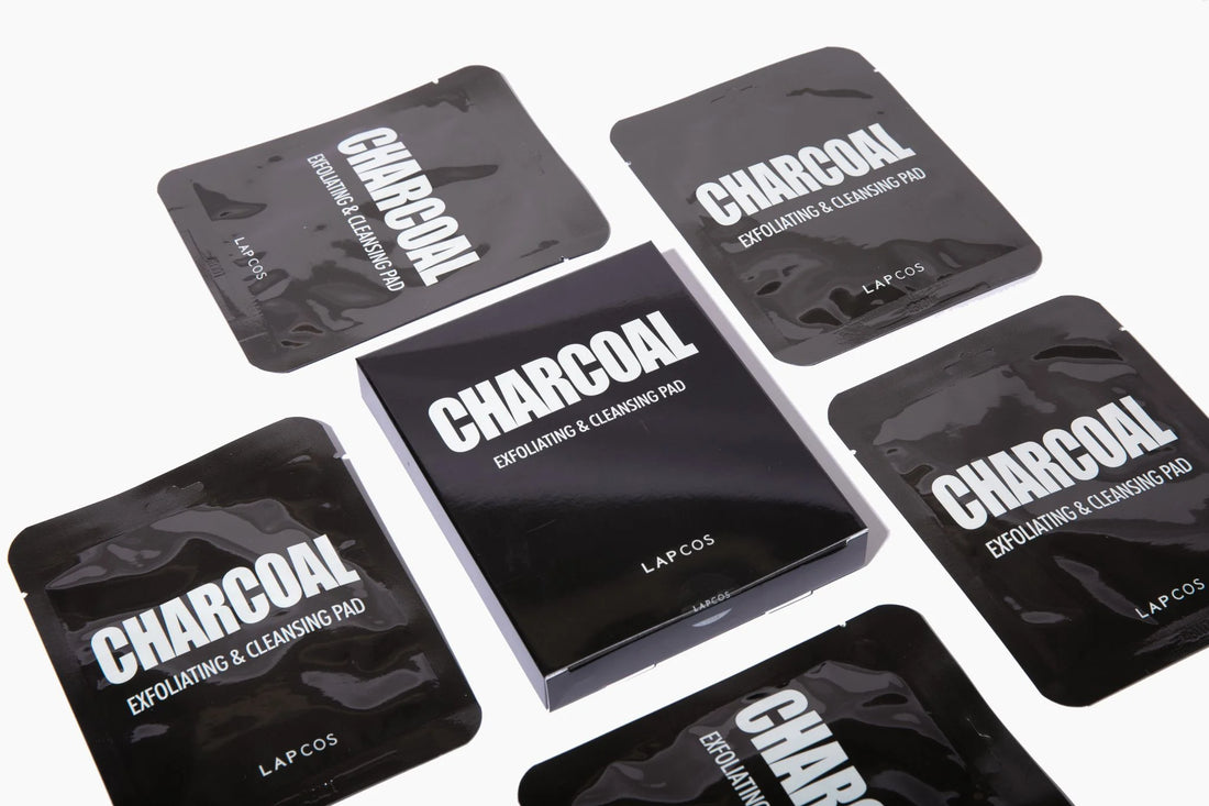 5 pack Charcoal exfoliating &amp; cleansing pad at heaven on earth