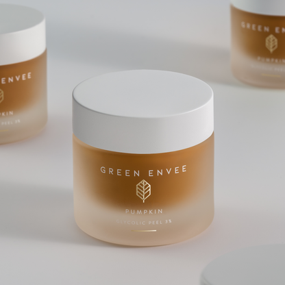 3 bottles of the green envee pumpkin glycolic peel at heaven on earth aspen 