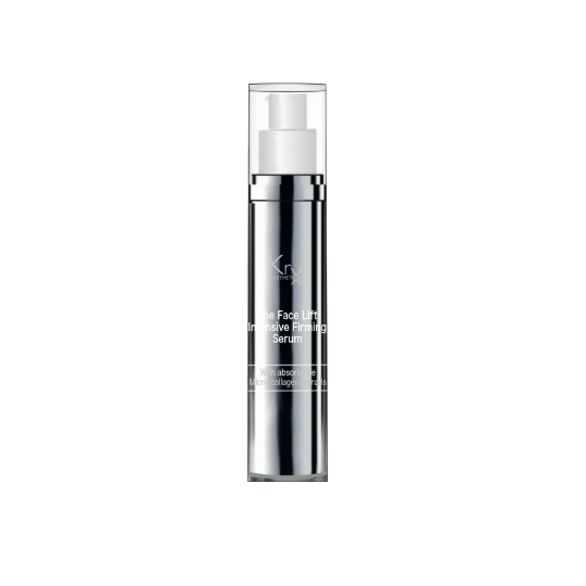 bottle of the krx aesthetics the face lift intensive firming serum at heaven on earth aspen