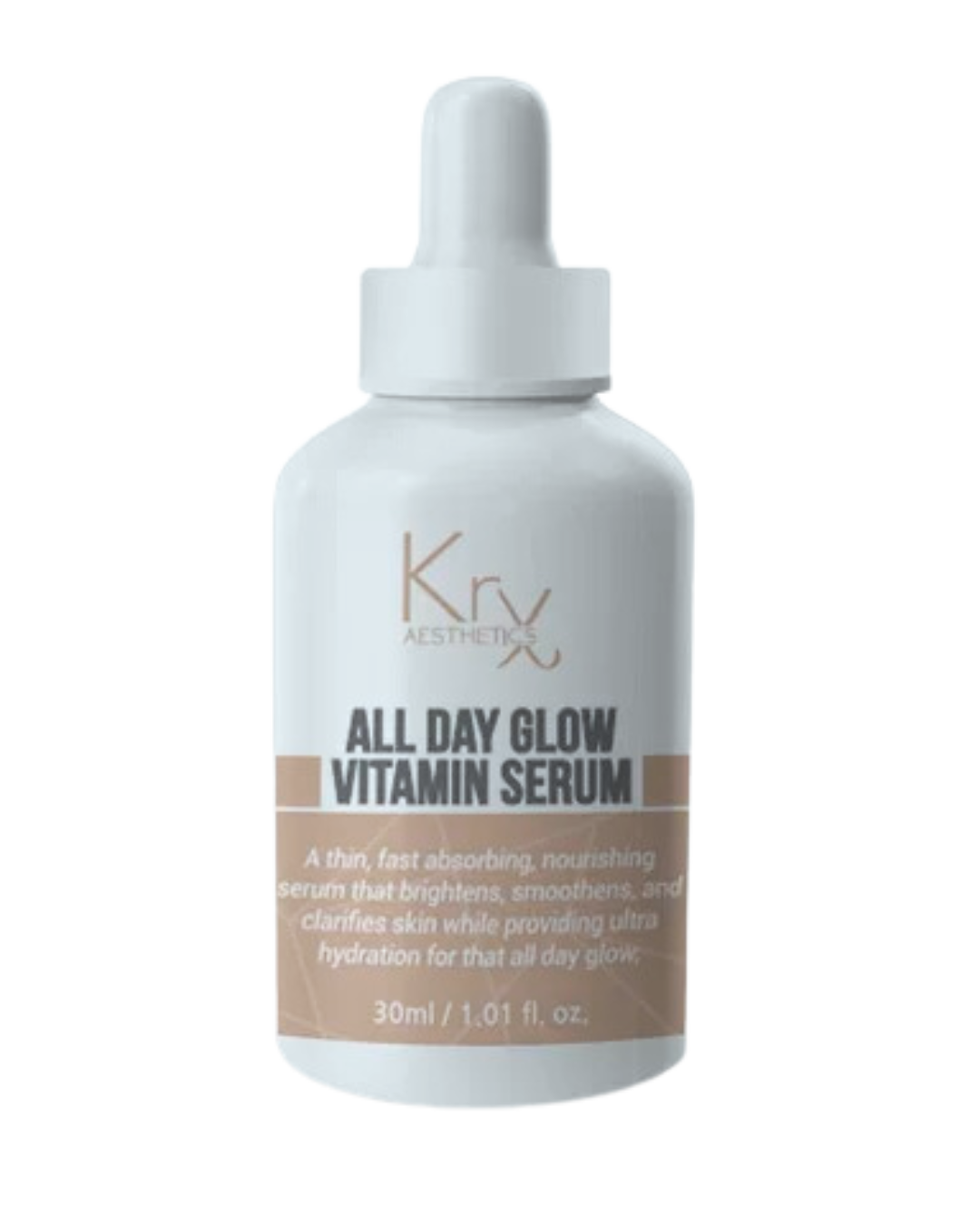 bottle of the krx all day glow vitamin serum at heaven on earth aspen