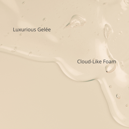 krx glow gel cleanser from heaven on earth described as a luxurious gelee and a cloud like foam