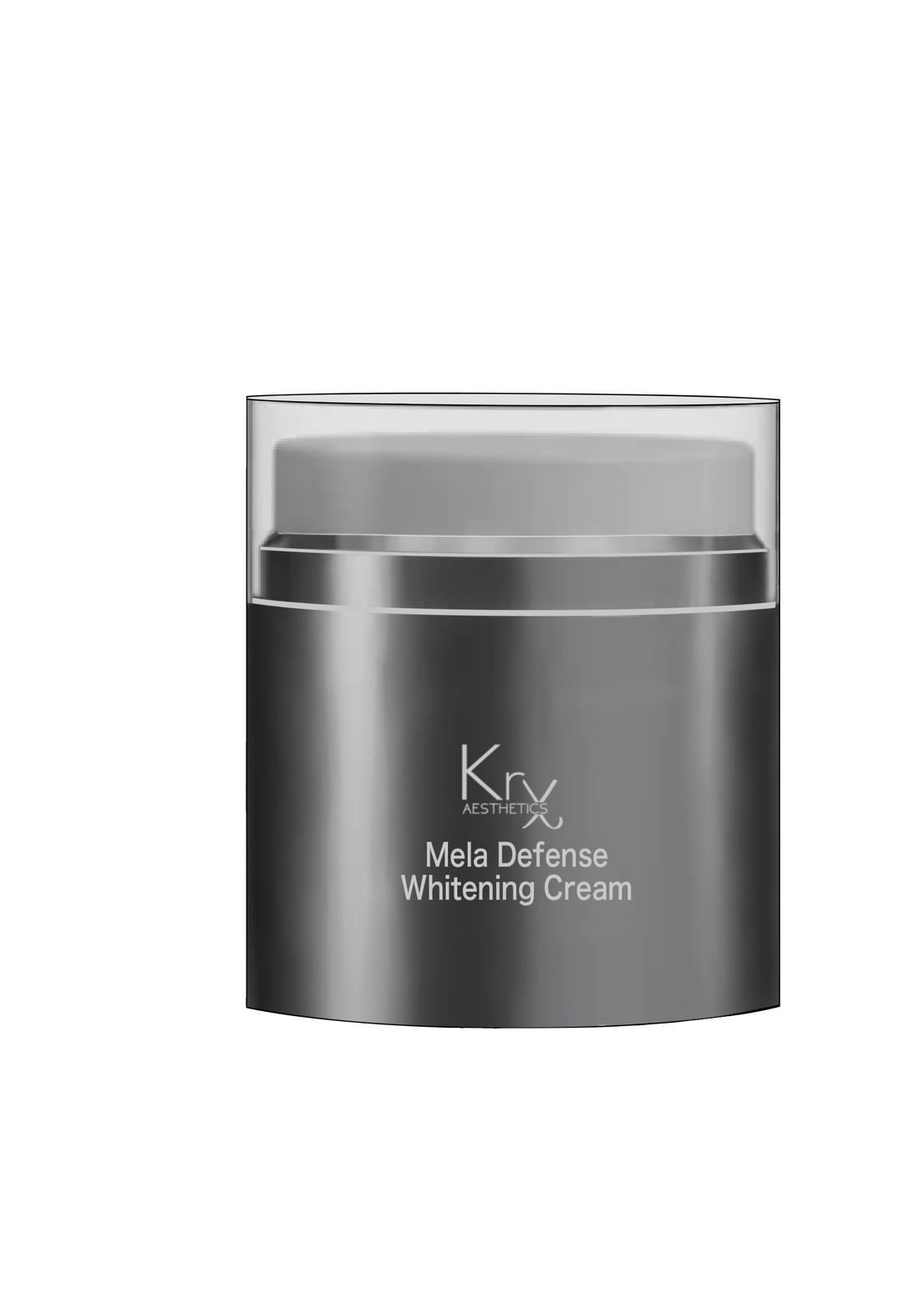 graphic showing the krx mela defense whitening cream at heaven on earth in aspen co