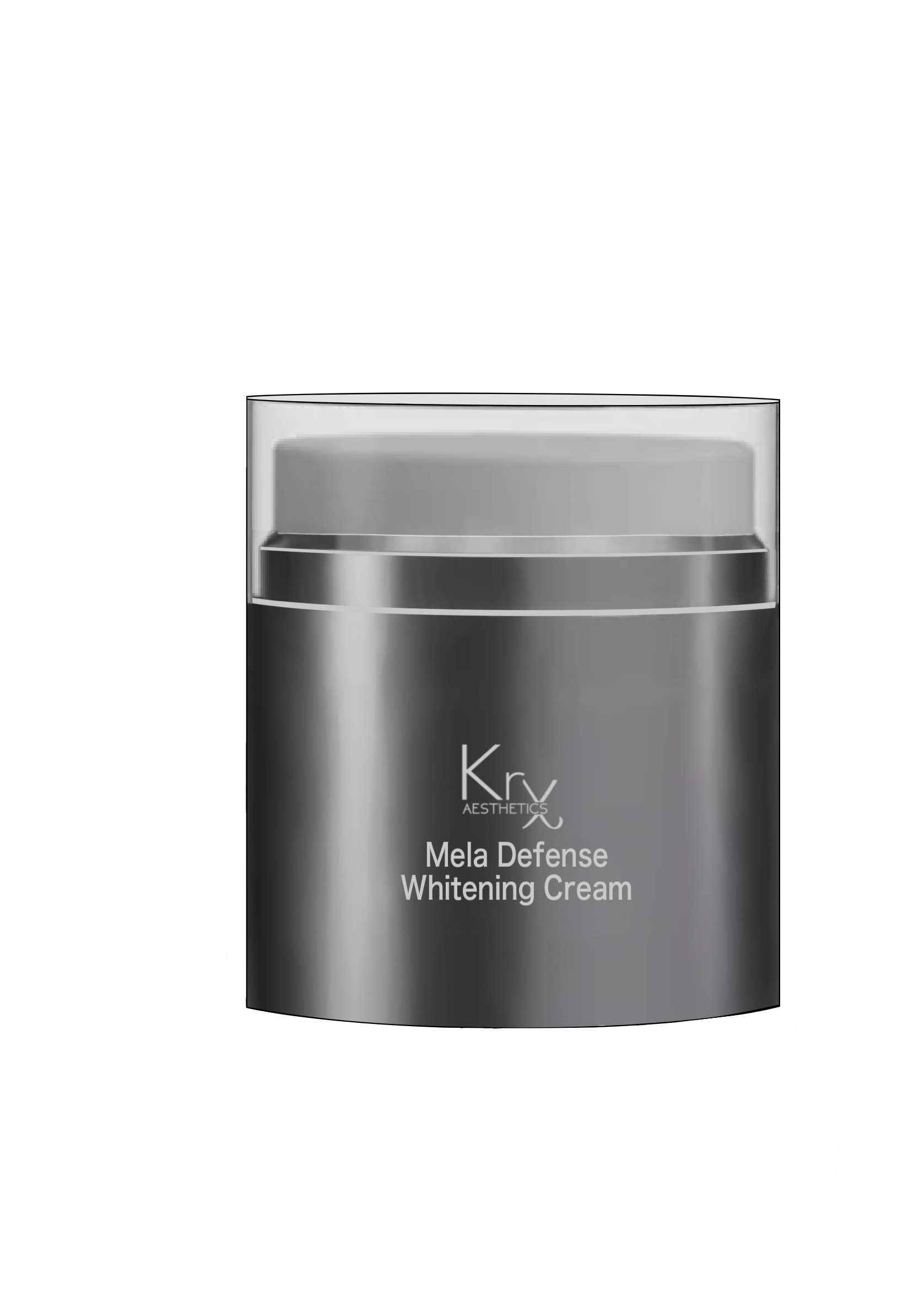 graphic showing the krx mela defense whitening cream at heaven on earth in aspen co