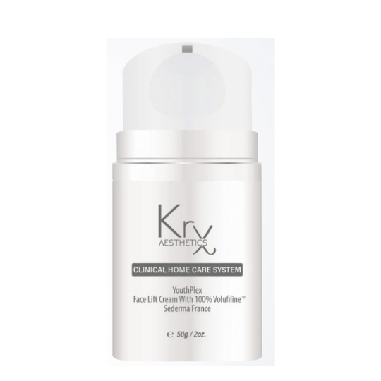 bottle of the krx youthplex face lift cream sold at heaven on earth aspen. 