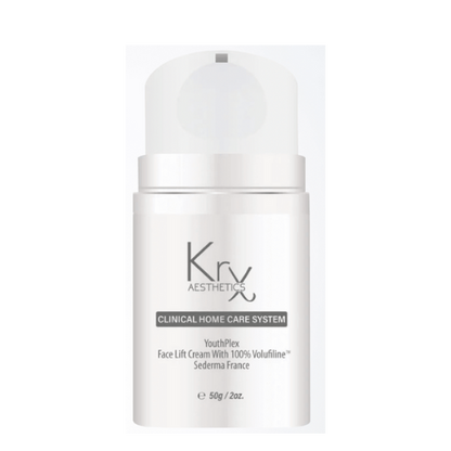 bottle of the krx youthplex face lift cream sold at heaven on earth aspen. 