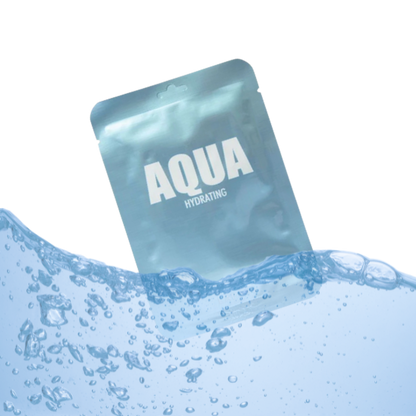 image of the lapcos aqua hydrating sheet mask floating in water that&