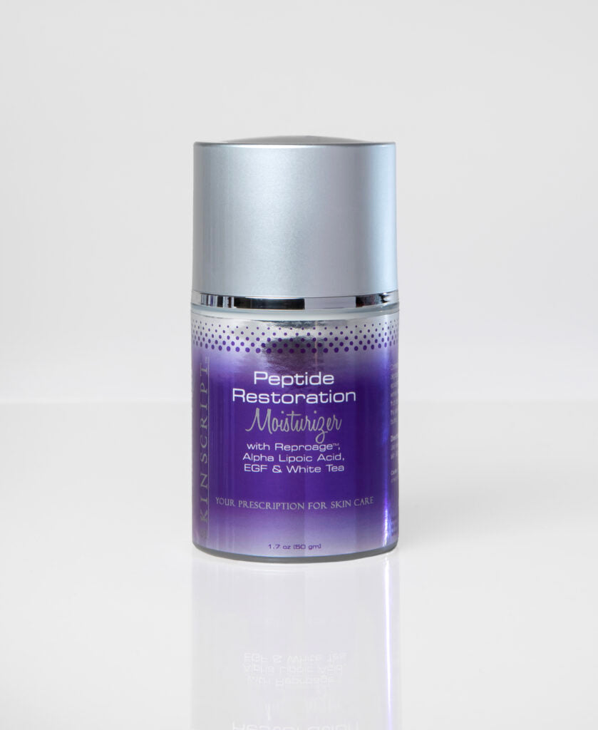 image of the skin script peptide restoration moisturizer bottle at heaven on earth 
