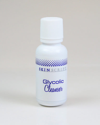 a sample bottle of the skin script glycolic cleanser sold at heaven on earth aspen.