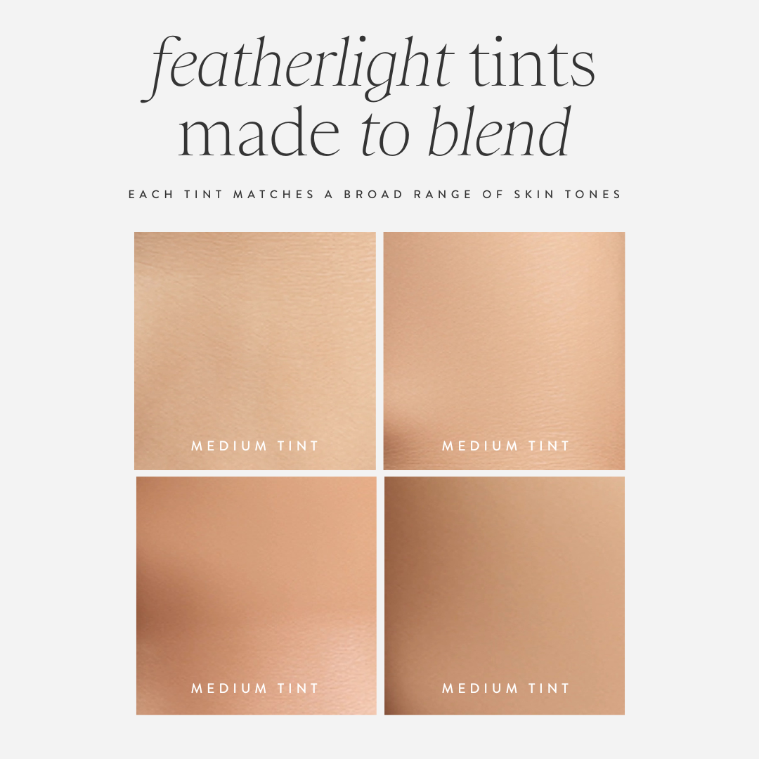 image showing the tones that the green envee spf serum will match to. 